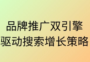 品牌推廣雙引擎驅(qū)動搜索增長策略