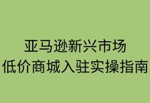 亞馬遜新興低價商城入駐實操指南