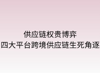 供應(yīng)鏈權(quán)責(zé)博弈：四大平臺(tái)跨境生態(tài)鏈生死角逐